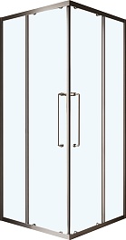 Cezares Душевой уголок Relax 304 RELAX-304-A-2-90-C-GM 90x90 профиль оружейная сталь стекло прозрачное – фотография-1