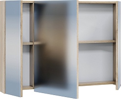 СанТа Мебель для ванной под стиральную машину Сатурн 100 R подвесная белая/дуб австрийский – фотография-10