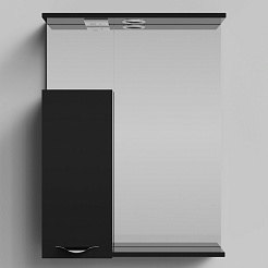 Водолей Зеркальный шкаф Марко 60 L черный – фотография-1