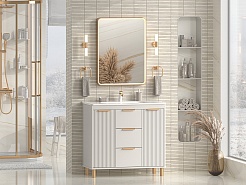 Brevita Мебель для ванной Risacca Crema 90 серая – фотография-10