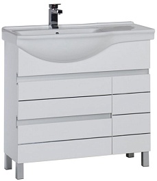 Aquanet Тумба с раковиной "Доминика 90" L белая – фотография-1