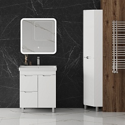 Onika Шкаф пенал Айленд 30 угловой белый – фотография-6