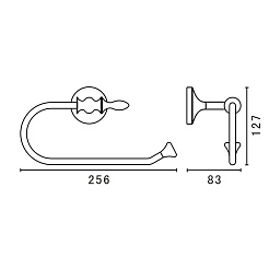 Art&Max Полотенцедержатель Bohemia AM-4280-Br – фотография-2