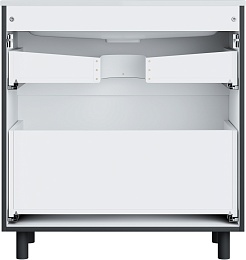 Vivon Тумба с раковиной Ostin 80 напольная черная матовая – фотография-9