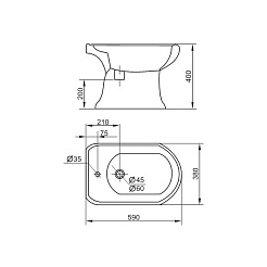 Cezares Биде напольное "Liza CZR-619" – фотография-4