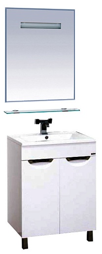 Misty Мебель для ванной Кристи 60 с б/к белая, эмаль – фото, картинка, фотография-1