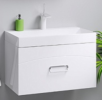 Aqwella Тумба с раковиной Темпо 70 белая