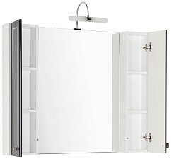 Aquanet Мебель для ванной "Честер 105" черный/серебро – фотография-2