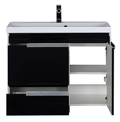 Aquanet Тумба с раковиной "Тиволи 90" черная – фотография-5