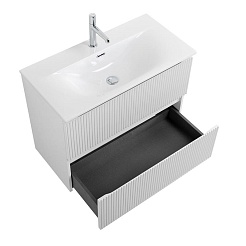 BelBagno Тумба с раковиной Uno mini 80 подвесная Bianco Opaco с раковиной BB-8099-3-80 – фотография-7