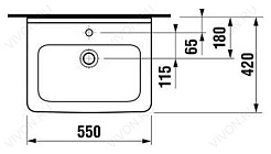 Jika Раковина "Cubito 55" 1042.2 – фотография-4