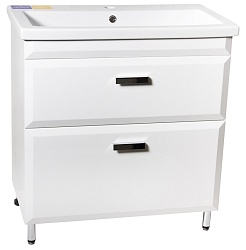 Style Line Тумба для умывальника Лотос 70 Люкс белая PLUS – фотография-1