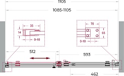 BelBagno Душевая дверь в нишу Soft Close-2 SOFT_CLOSE-2-BF-1-110-C-GM 110x200 профиль оружейная сталь стекло прозрачное – фотография-12