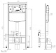 Teymi Унитаз подвесной Vitra Pro T40806 с инсталляцией Aina 1220067 с кнопкой Kati T70701CH – фотография-16