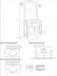 Cezares Тумба с раковиной RUBINO Noce, Travertino – фотография-2