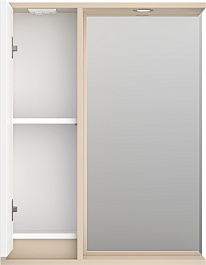 Brevita Зеркальный шкаф Balaton 65 L белый/бежевый – фотография-3