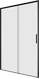 Aquanet Душевая дверь в нишу Pleasure Evo 120 AE65-N120-BT профиль черный стекло прозрачное – фотография-2