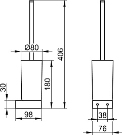 Keuco Ершик Edition 300 30064 хром – фотография-2