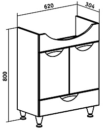 Runo Мебель для ванной Барселона 65 – фотография-6