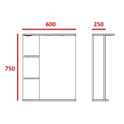 Merkana Зеркало-шкаф Магнолия 60 R – фотография-2