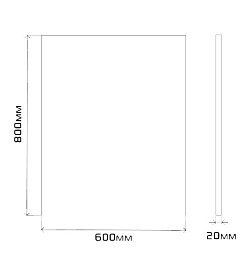 Misty Зеркало Марс 60 в алюминиевом профиле – фотография-2