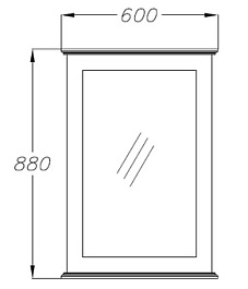 Opadiris Зеркало для ванной Палермо 60 светлый орех – фотография-2