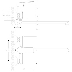 Rossinka Смеситель RS27-33 универсальный – фотография-2