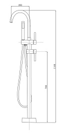 Gemy Смеситель напольный G7098A – фотография-4