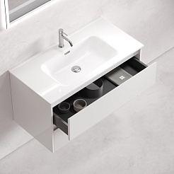 Sancos Мебель для ванной Libra 100 белый глянец – фотография-7