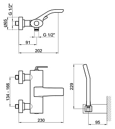 Webert Смеситель для ванны и душа Wolo WO850101015 – фотография-2