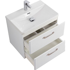 BelBagno Тумба с раковиной Due 50 подвесная Белый металлик – фотография-4