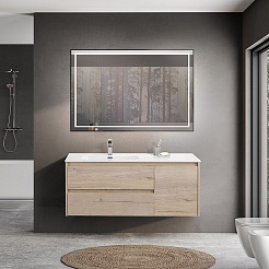 BelBagno Тумба под раковину Kraft 120 L подвесная Rovere Galifax Bianco – фотография-11