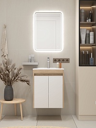 Teymi Тумба с раковиной Netta 50 подвесная дуб/белый – фотография-9