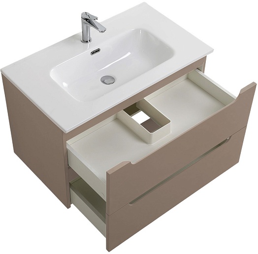 BelBagno Тумба с раковиной Etna 90 подвесная бежевая матовая – картинка-5