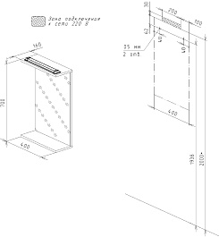 Бриклаер Мебель для ванной Кристалл 40 белая/дуб бунратти – фотография-15