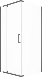 Triton Душевой уголок Терра-Графит 90x90 стекло прозрачное профиль графит – фотография-1