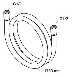 Damixa Душевой шланг 760400100 1750 мм – фотография-2