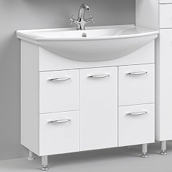 Водолей Тумба под раковину Колумбия 85 белая – фотография-1