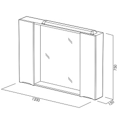 BelBagno Зеркало-шкаф MARINO-SPC-1200/750-2A-BL-P Bianco Lucido – фотография-8