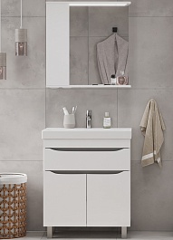 Volna Мебель для ванной Lake 60.2D.1Y L белая – фотография-1