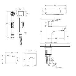 BelBagno Смеситель для раковины Due DUE-LVM/HGN-CRM-W0 хром – фотография-4
