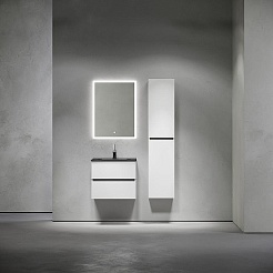 Sancos Тумба с раковиной Urban 60 белый глянец раковина Element 61 CN7001MB – фотография-8