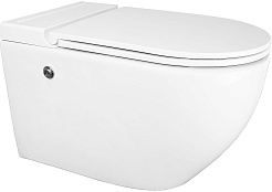 Azario Унитаз подвесной AZ-102C импульсный безободковый с инсталляцией белый – фотография-3