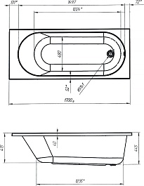 Marka One Акриловая ванна Atlas 170x70 – фотография-5