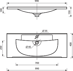 Misty Тумба с раковиной Модерн 100 белая – фотография-11