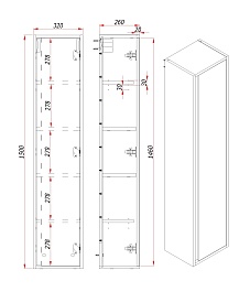 Зов Шкаф-пенал Парма 32 аттик – фотография-3