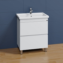 СанТа Тумба с раковиной Марс 70 белая – фотография-2