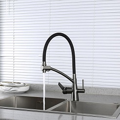 Gappo Смеситель для кухни G4398-19 оружейная сталь – фотография-4