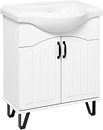 Runo Мебель для ванной Марсель 65 белая – фотография-2