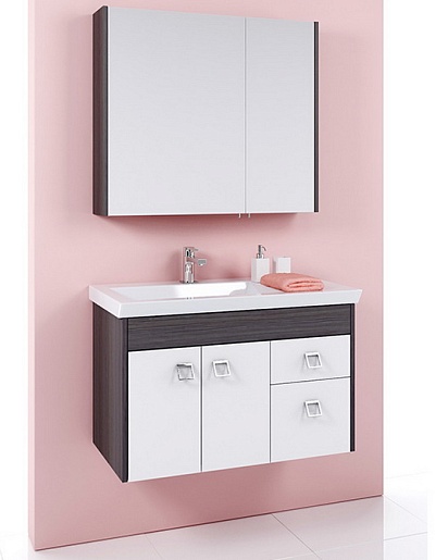 Aqwella Тумба для умывальника Командор 80 подвесная, венге магия – фотография-2